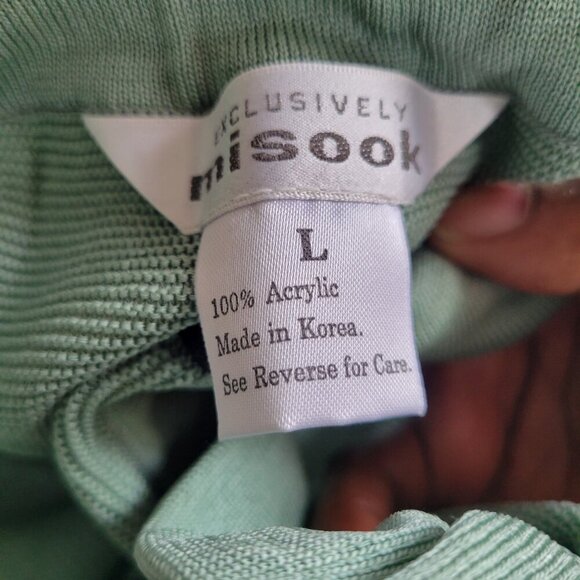 MISOOK Color Block Striped Knit Top 2 Piece Tunic and Pants Set (Size: Large) - Picture 3 of 16